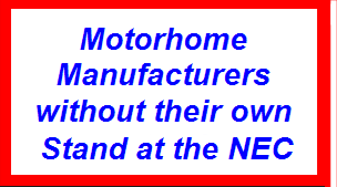 Motorhomes not at the NEC bottled gas available at MOTOR CARAVANNERS' CLUB